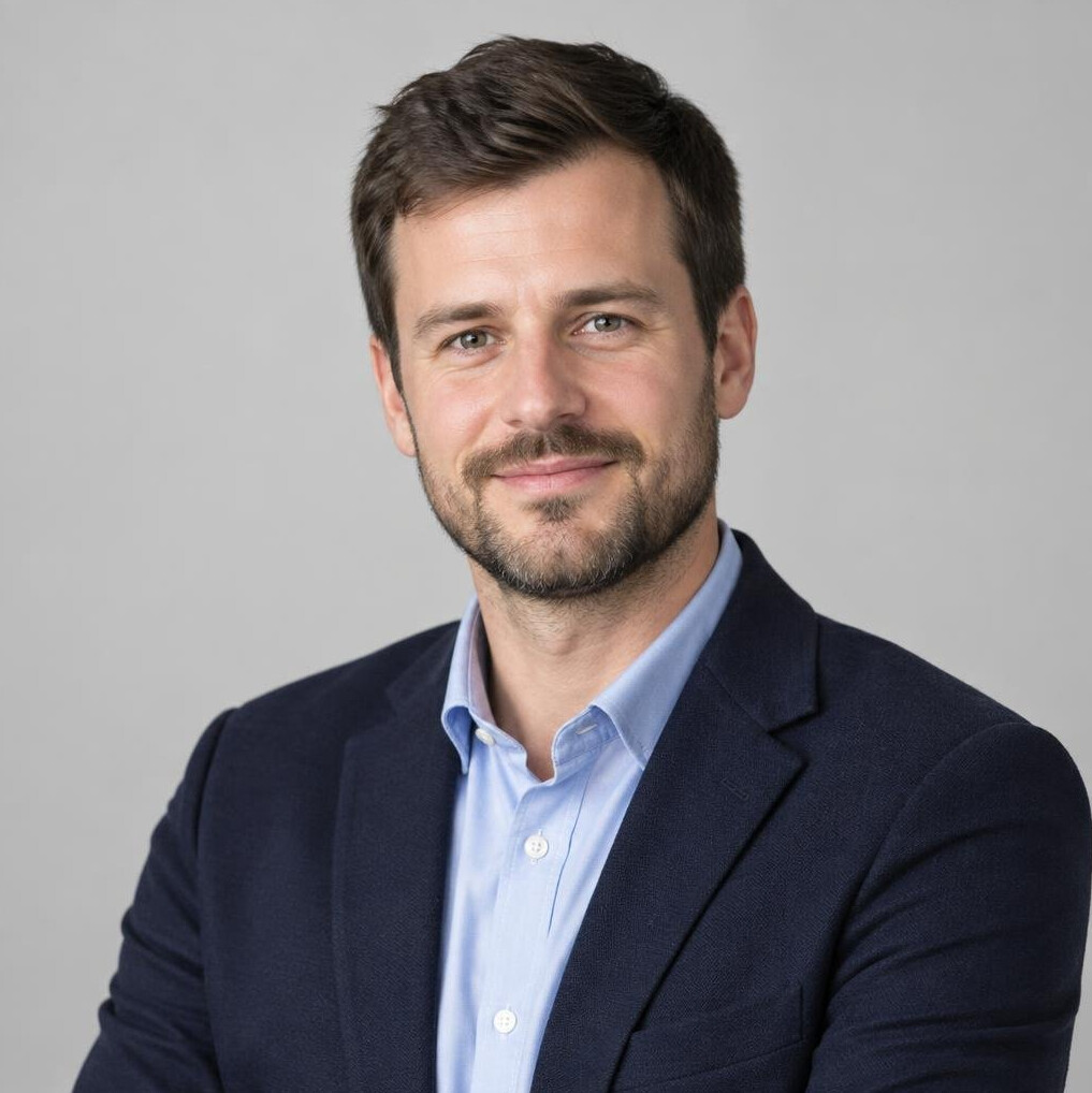 Portrait of a man with a light beard