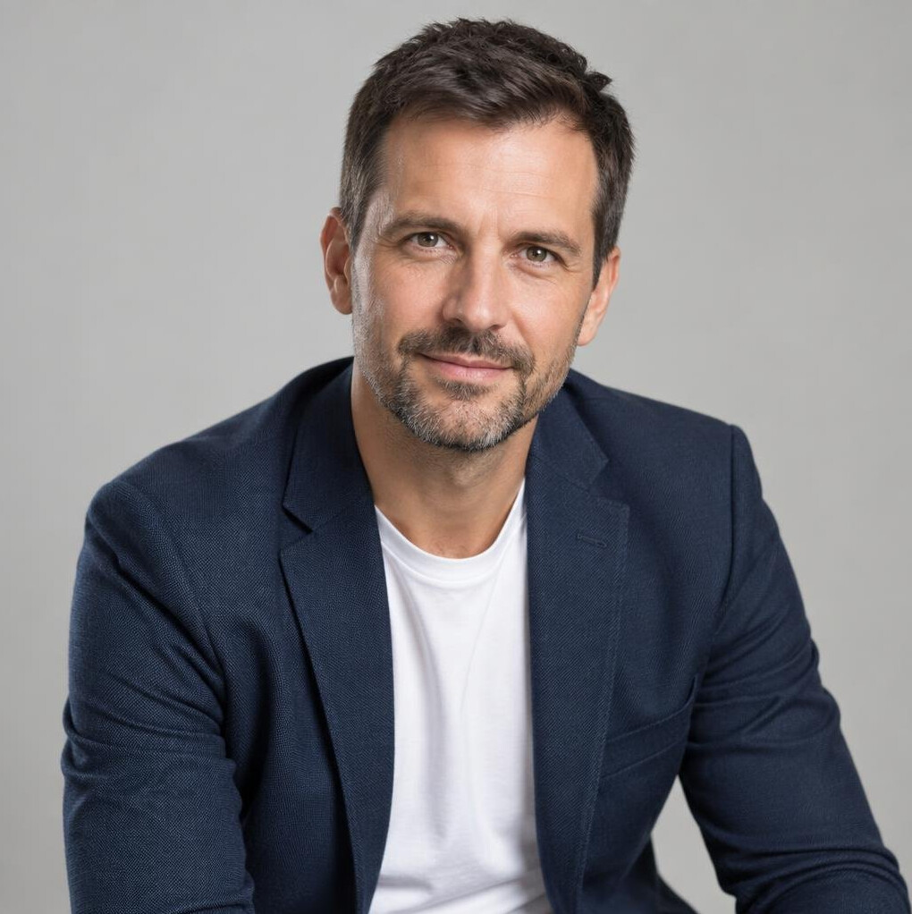Portrait of a man with short hair